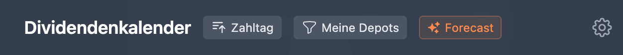 Dividendenkalender-Einstellungen