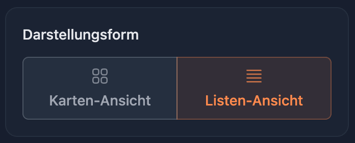 Dividendenkalender Darstellungsform